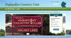 Desktop Screenshot of highpointcountryclub.org