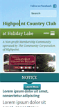 Mobile Screenshot of highpointcountryclub.org
